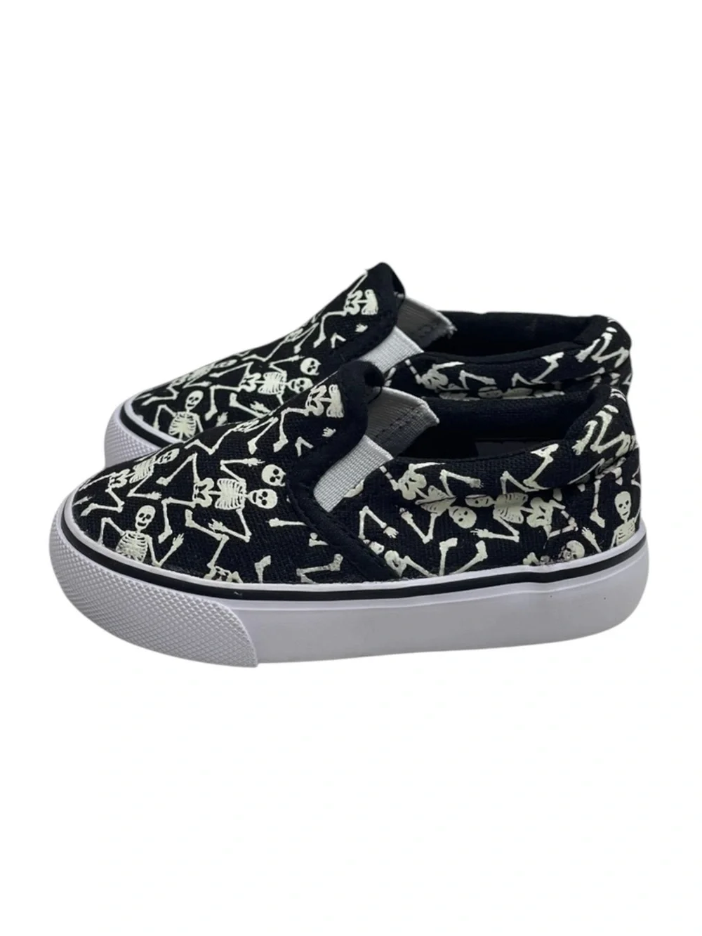 new Tommy Bahama ☠︎︎ Skeleton Print Slip On Sneakers ☠︎︎ Glow in the Dark ☠︎︎ 5